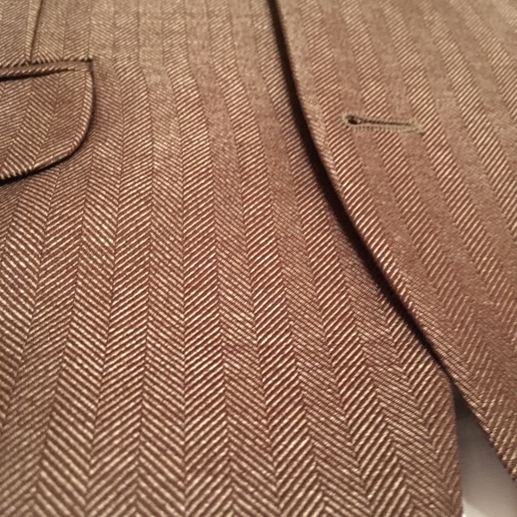 NEW BOY’S 5-PC. SUIT DARK TAN HERRINGBONE - Picture 6 of 8